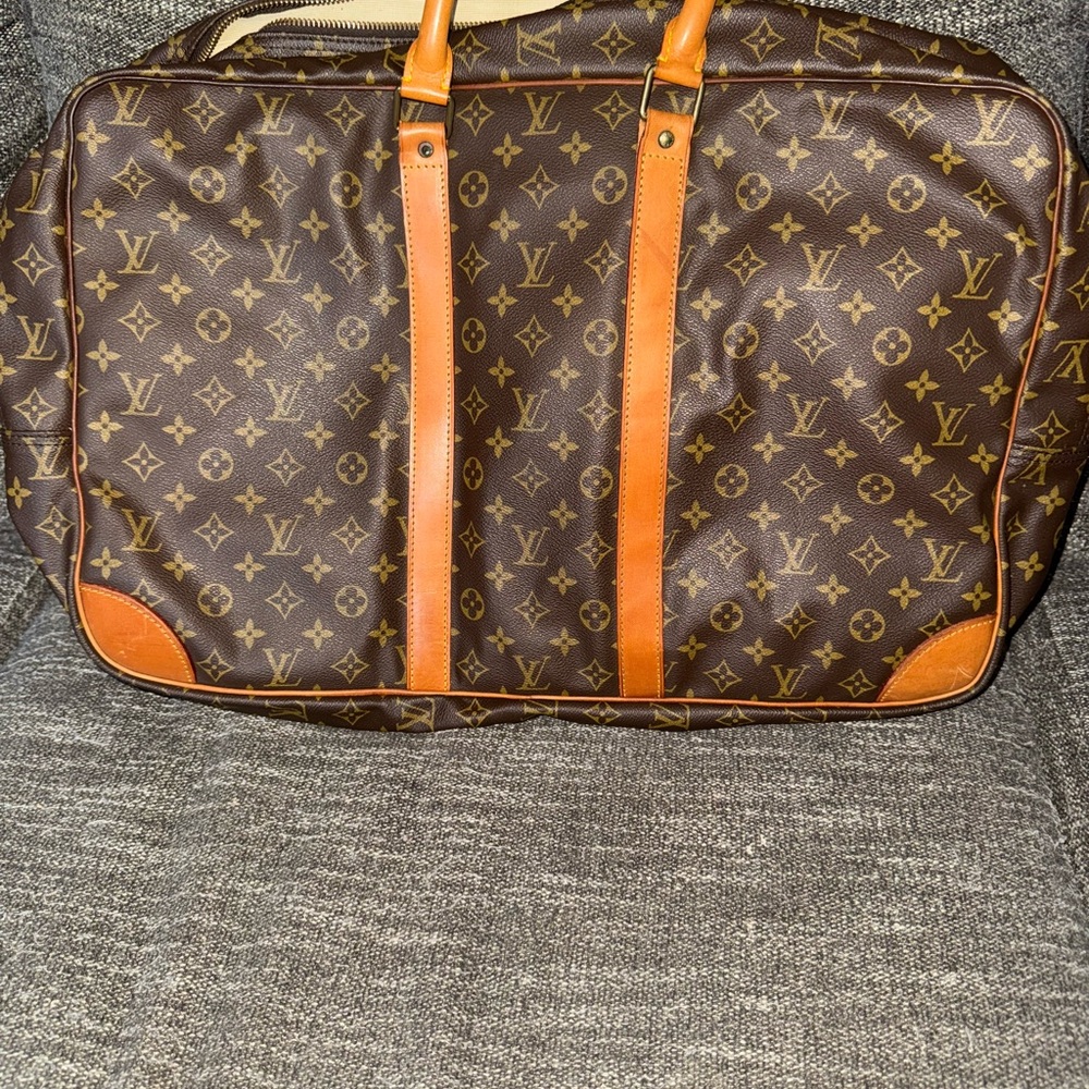 Louis Vuitton Brown Monogram Sirius 60 Double Zipper Men's Bag RARE